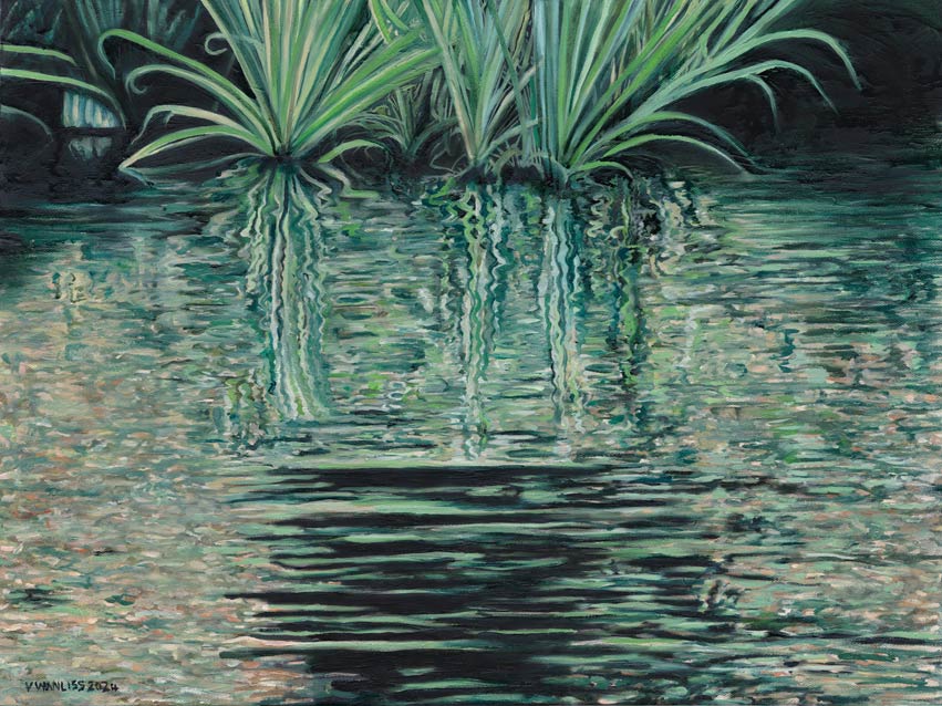 South African Artist Wall Art Reflections on a river