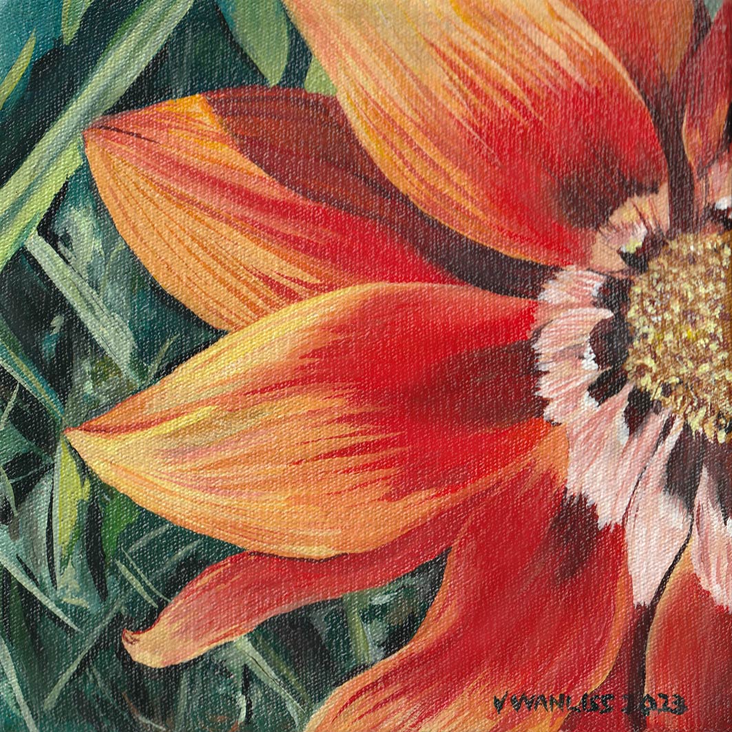 South African Artist Fine Art Wall Art Flowers Bright Happy Zany