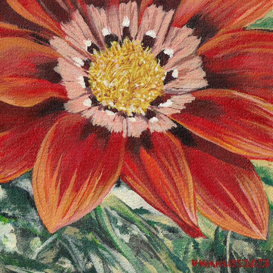 South African Artist Fine Art Wall Art Flowers Bright Happy Zany